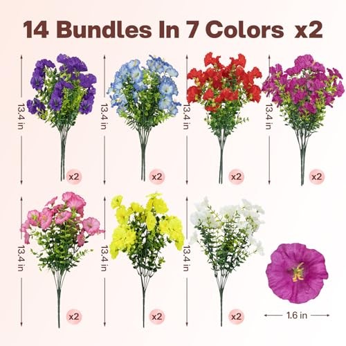 Bundles 14 Fuchsia, Gradient Blue, Gradient Pink, White, Purple, Yellow, Red gallery