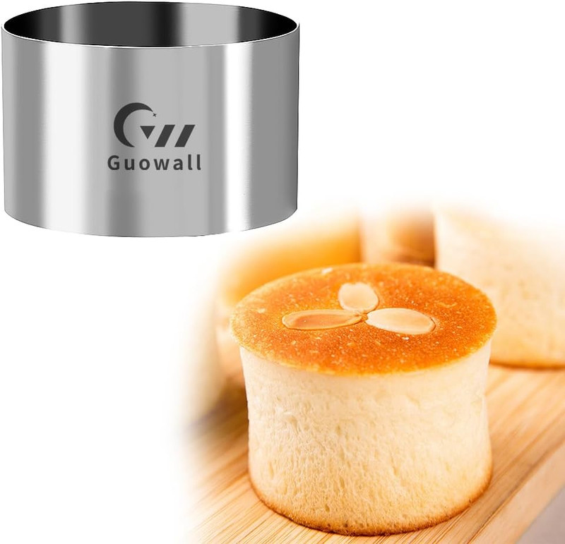 Seamless Cake Ring Mold 4 Pack Stainless Steel Mousse Mould round Food Mold Past gallery