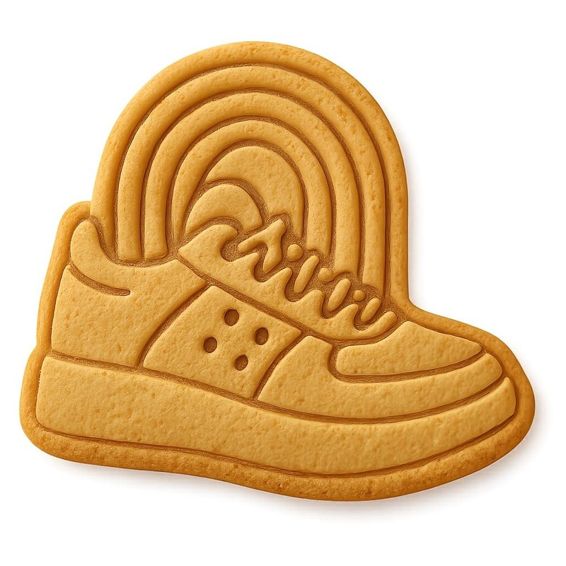 Rainbow Sneakerhead Cookie Cutter & Stamp, Fondant & Clay - 4x3.2 gallery