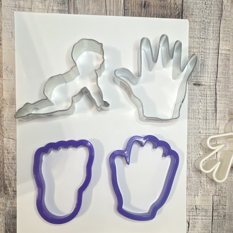 Baby Shower Cookie Cutter Set Plastic Metal Multicolor Assorted 11 Pack gallery