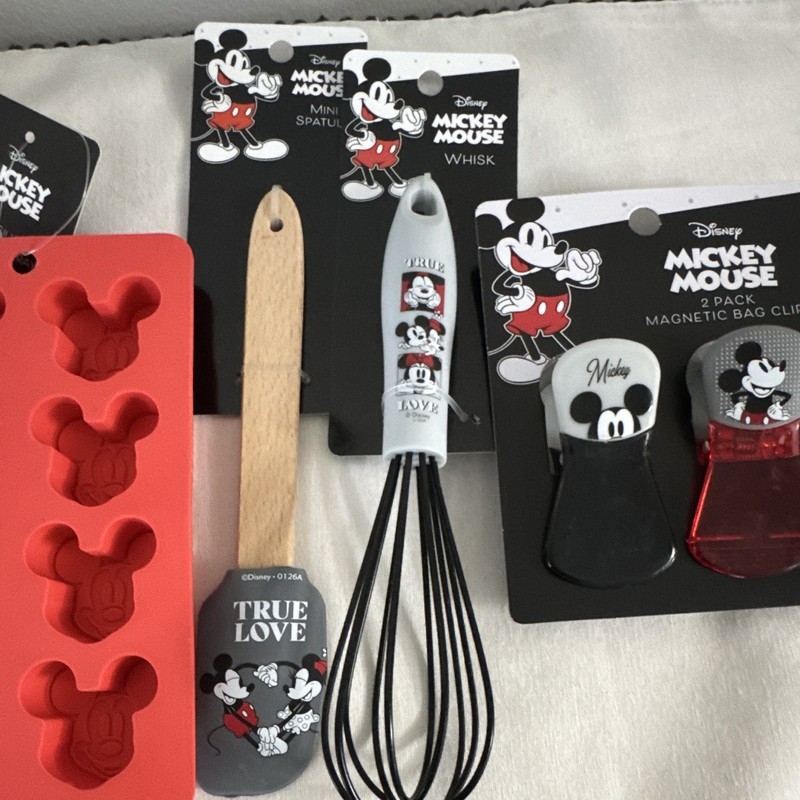 Disney Mickey Mouse Kitchen Lot Silicone Mold Tray Chip Clips Spatula whisk gallery