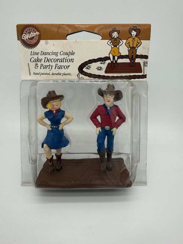 Vintage Wilton Line Dancing Couple Cake Topper Figurine 2113-360 90s New NOS