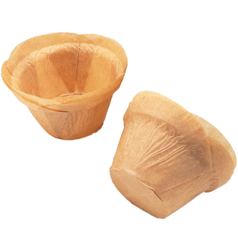 50 PCS Cupcake Liners Baking Muffin Paper Cups Home Baker Wedding Brown