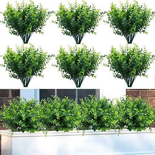 10 Pack Artificial Boxwood Stems for Outdoors Unfading in The Sun Boxwood-10 gallery