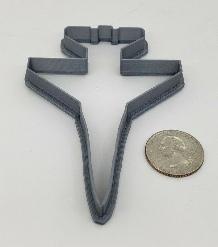 3D Printed F-16 Fighting Falcon Cookie Cutter Silver PLA Plastic gallery