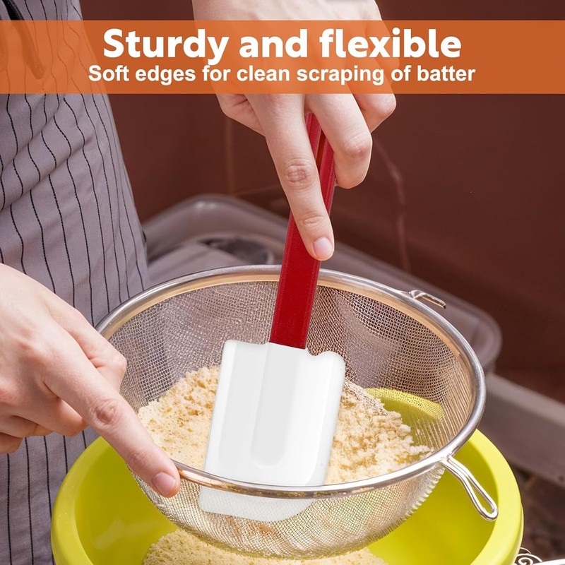 4 Pcs 14 Inch Silicone Spatulas High Temp, 500°F Heat Resistant mercial gallery
