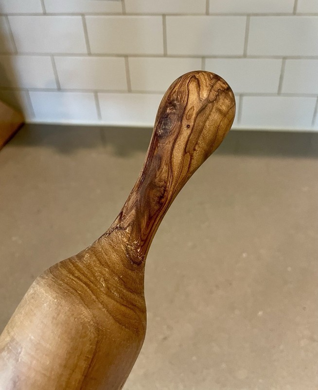 Olive wood rolling pin. Beautiful Grain. gallery