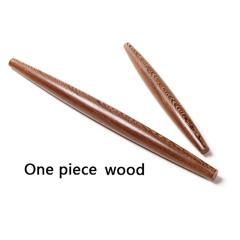 French Rolling Pin Tapered Wood Dumpling 15 Inch 10 Dark Brown gallery