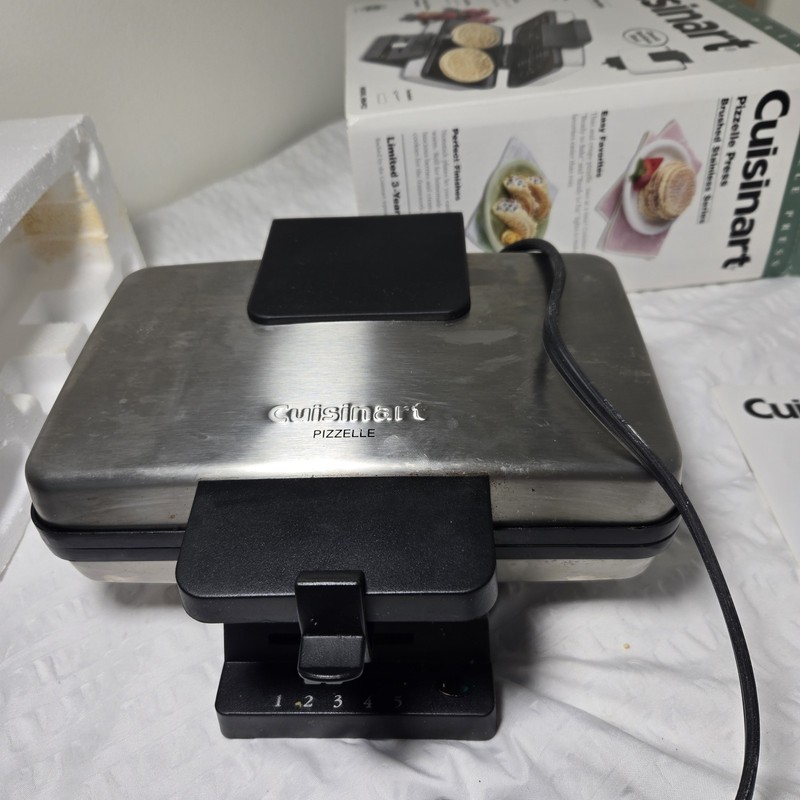 Cusinart Pizelle Press Model WM-PZ2 Tested Works Great Stainless Steel Cookie gallery