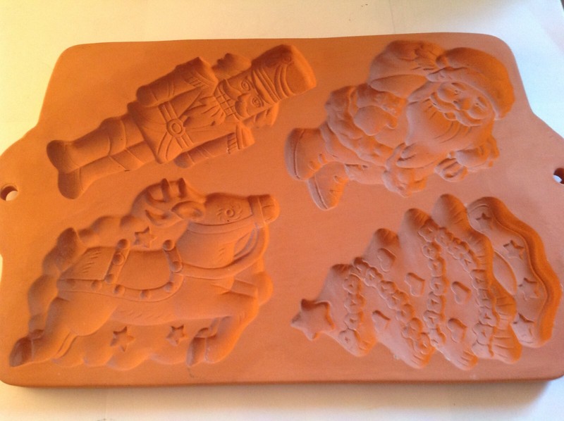 Boston Warehouse Cookie Shapers Christmas Tree Santa Nutcracker Reindeer Mold