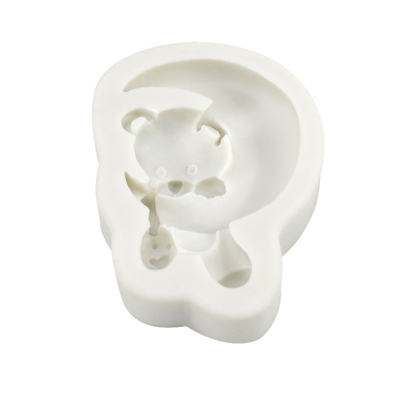 Moon and Bear Shape Scented Moulds Art Craft Soap Making Handmade