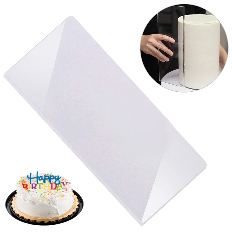 Transparent Acrylic Cream Scraper Cake Smoother Scraper Baking Tools