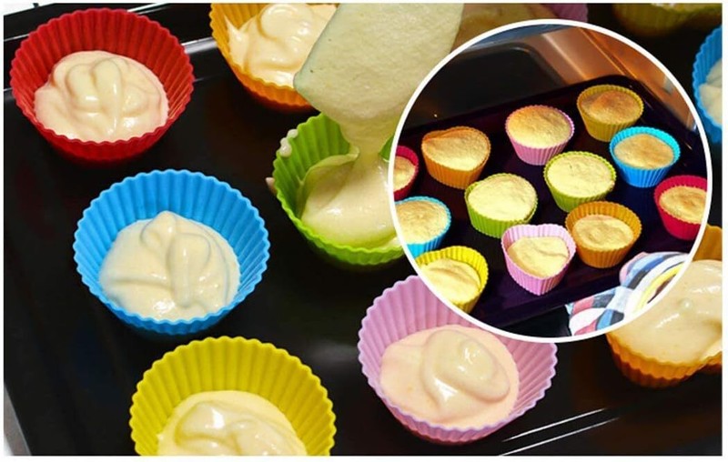 32 Pack Reusable Silicone Cupcake Baking Cups, 2.75 Inch Non-Stick Muffin Liners gallery