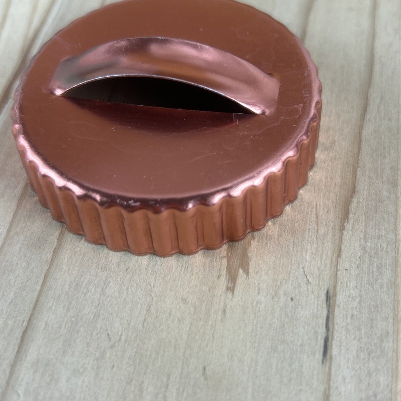 Round Circle Copper Cookie Cutter 2.5” Fluted Edges With Handle gallery