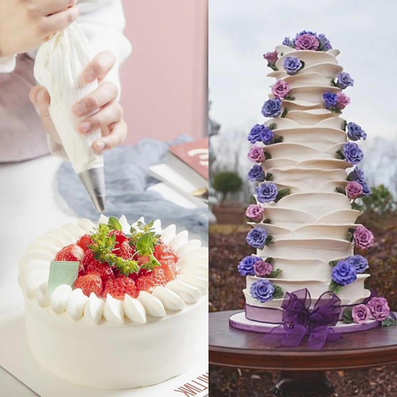 3PCS Stainless Steel Russian Piping Tips Set V Shape Cake Decorating Nozzles gallery