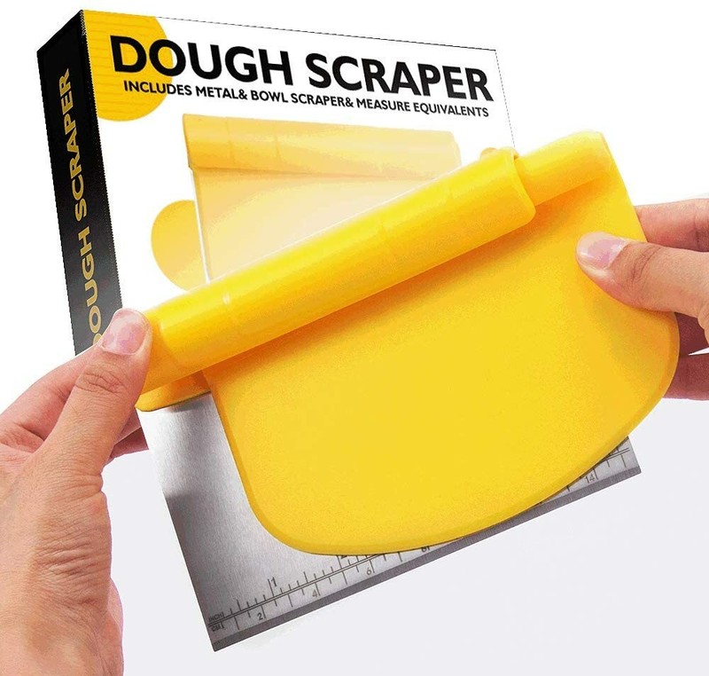 Stainless Steel 2 in 1 Dough Scraper and Plastic Scraper Chopper Bread Baking US