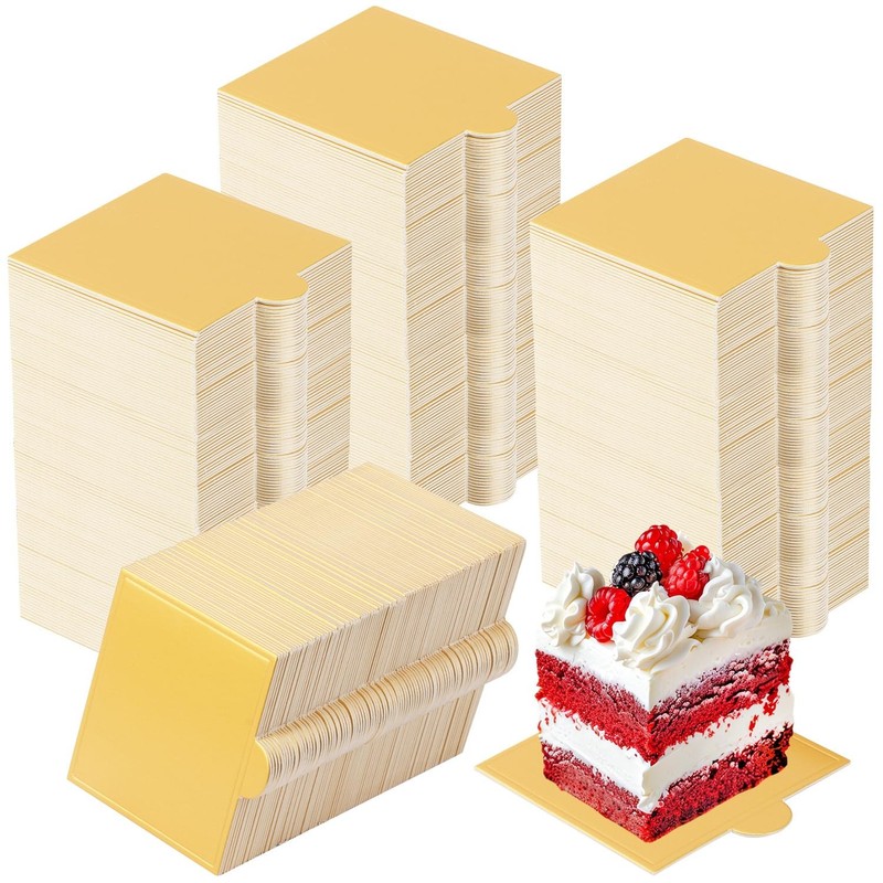 600 PCS 2.8 inch Mini Square Cake Boards, Premium Golden Mousse Cake Boards, …