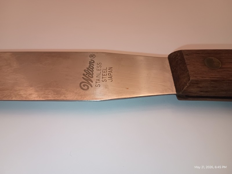 Wilton Icing Spatula 10 in Stainless Steel Blade with Wooden Handle Silver gallery
