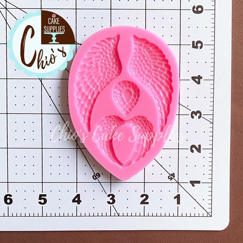 Angel Wings silicone mold, 4 cavities. gallery