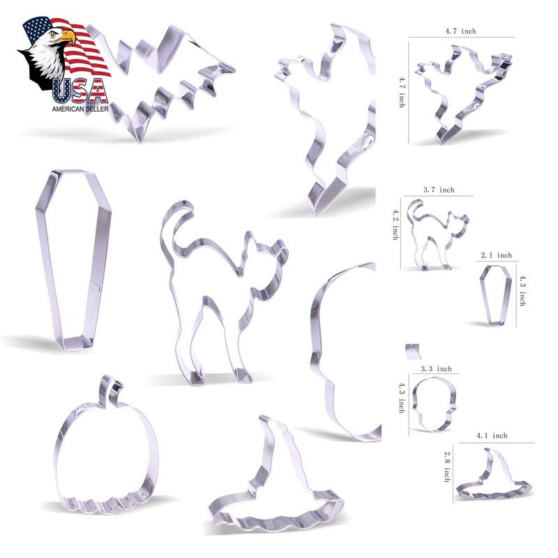Keewah 7pc Halloween Cookie Cutter Set