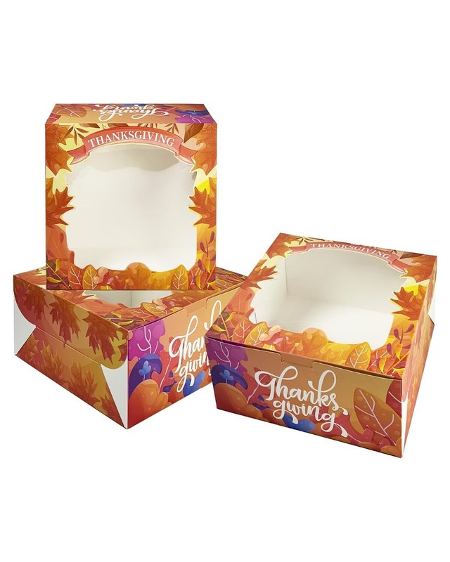 Thanksgiving 36pcs 10x10x5 inches Cake Boxes with Window 18-Packs 10 Inch Bak... gallery
