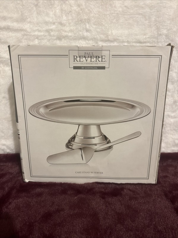 Paul Revere Godinger Cake Tray Platter Holiday Table Centerpieces Serve