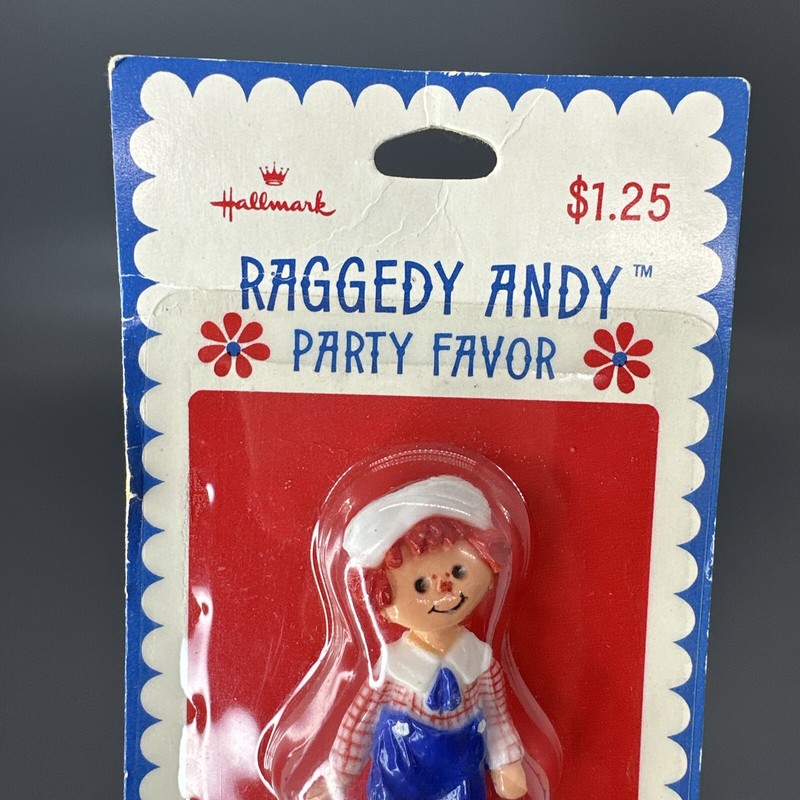Vintage Raggedy Ann & Andy Plastic Figurines Cake Topper 1974 Bobbs Merrill NOS gallery