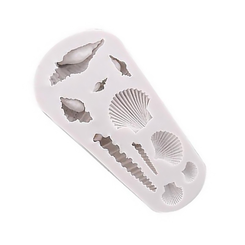 3D Silicone Sea Shells Scallop Cake Mould Conchs Fondant Baking Mold Decor Tool
