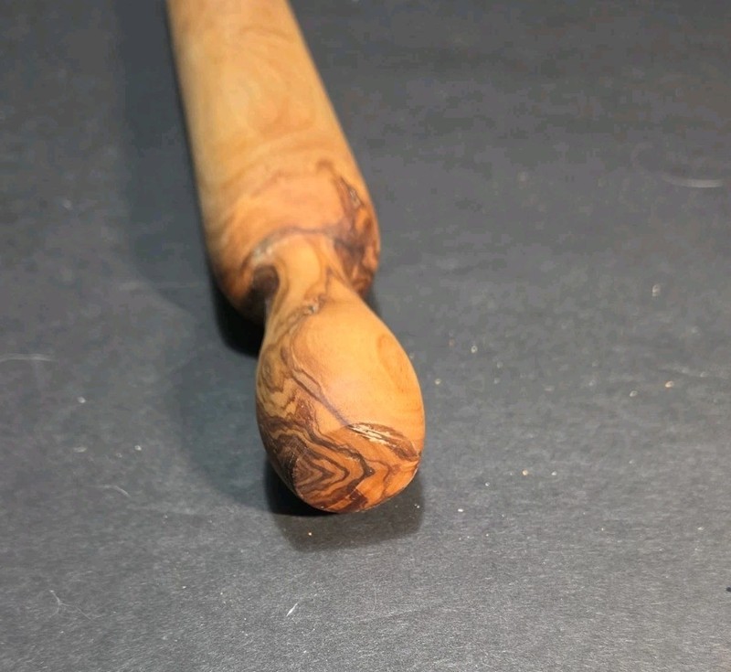 Olive Wood French Rolling Pin 15 Inch Tapered Rustic Dough Pastry Roller gallery