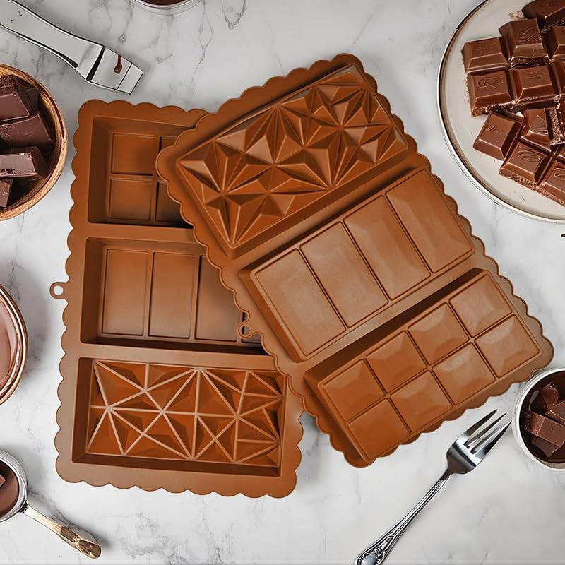 Chocolate Bar Mold - Food Grade Silicone Chocolate Molds, Non-Stick & Easy to Re gallery