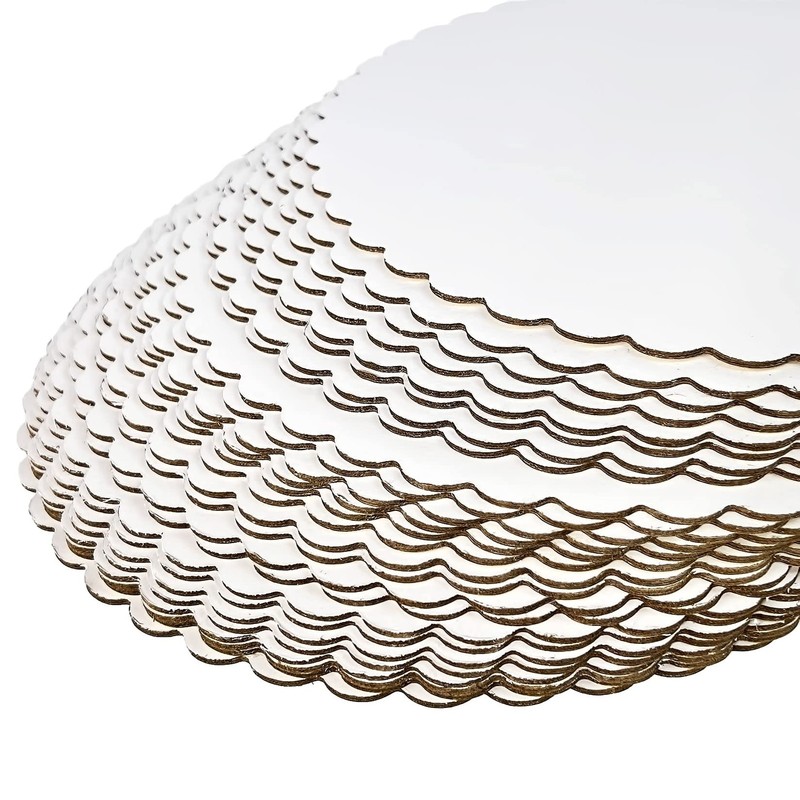 25-Pack 10 inch Sturdy Round Cake Boards, Gold Cardboard Cake Circles Plate S... gallery