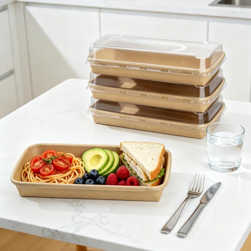 30 Pack 25 oz Charcuterie Boxes with Clear Lids, 9.5 x 6.2 x1.8 Inch Charcute... gallery