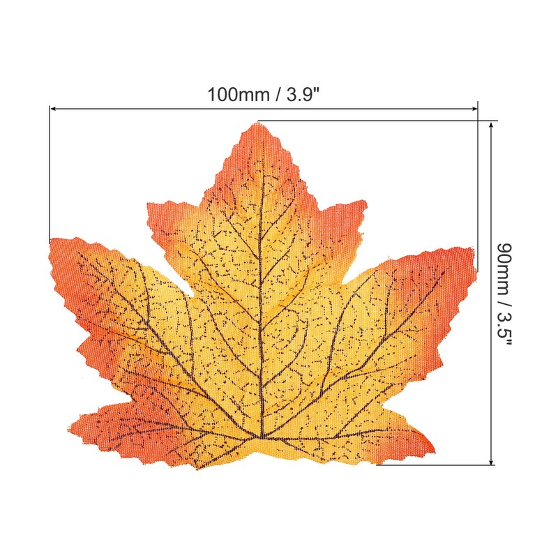 Fake Fall Leaves, 200 Pack Artificial Maple Leaves Red Yellow gallery