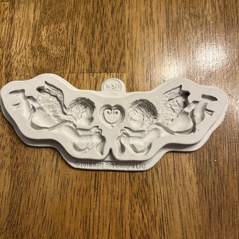 Katy Sue Silicone Mold Valentines Cupids Cake Decorating & Crafts 6.25”x 2.5”