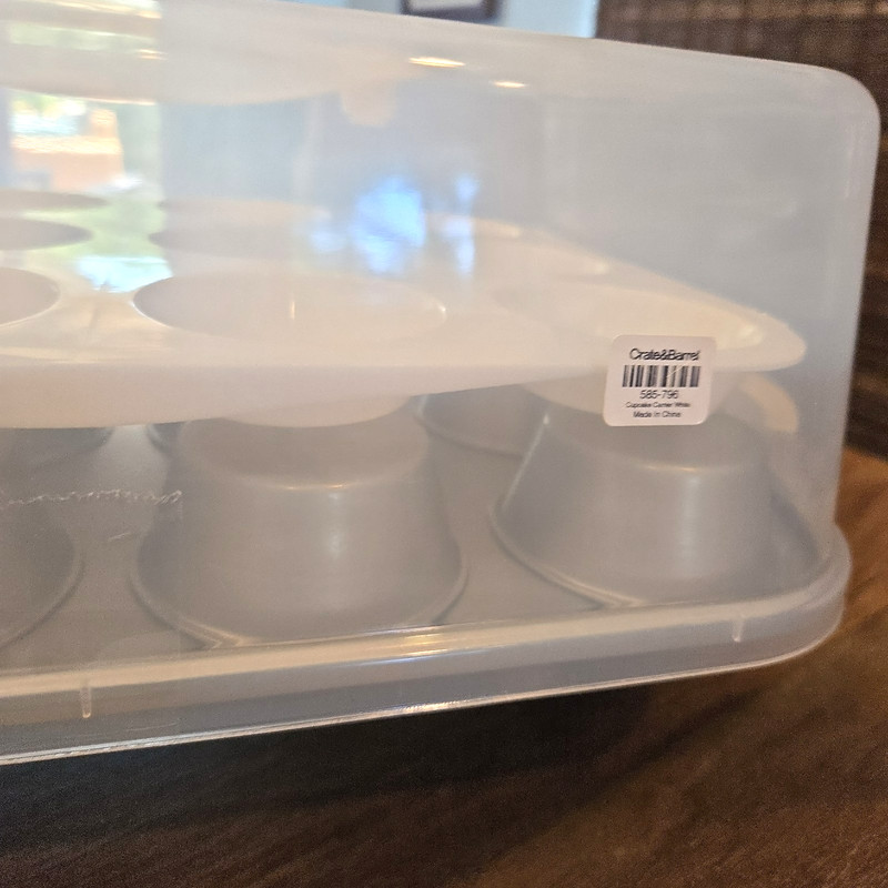 Crate & Barrel 2 Tier Cupcake Holder Carrier Baking Pan Holds 24 Cupcakes New gallery