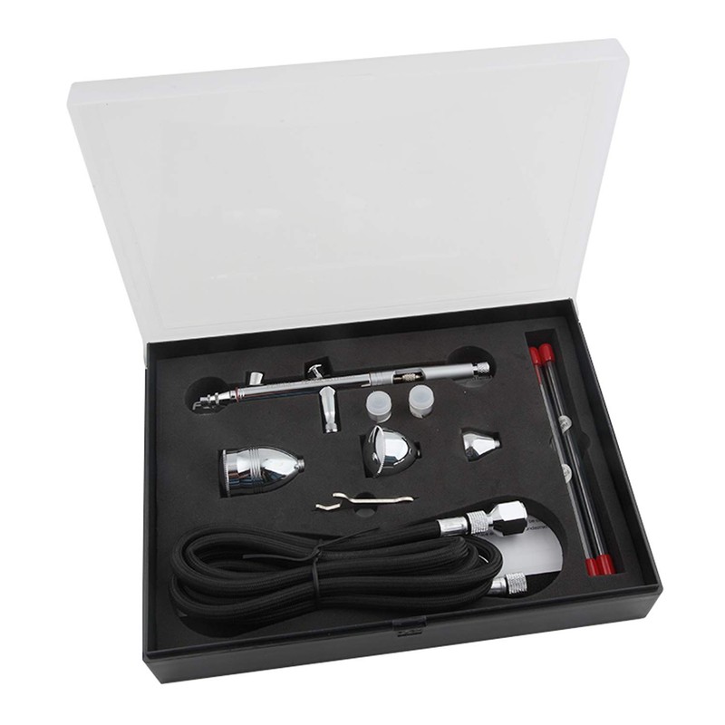 Timbertech Multi-Purpose Airbrush Set, AG-183K Dual-Action Gravity Feed Black gallery