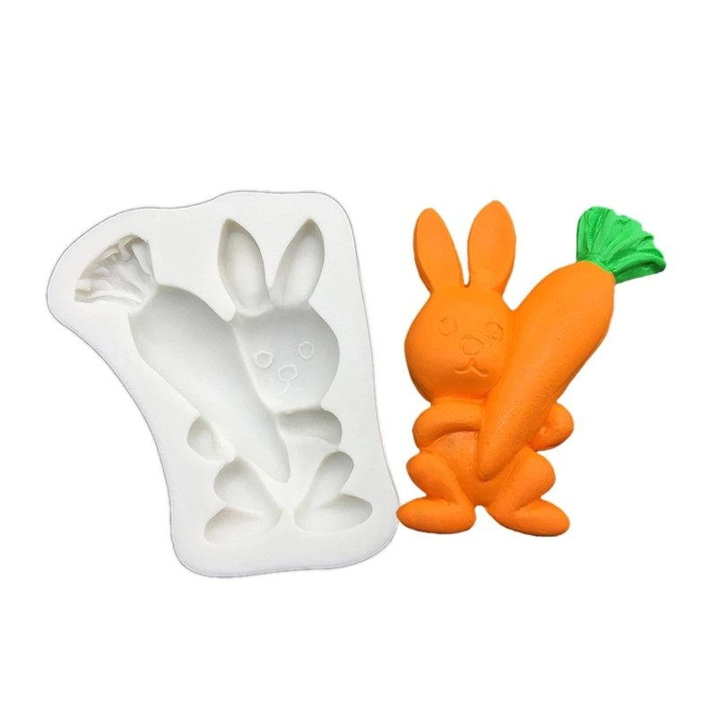 Carrot Rabbit Silicone Bakeware Mold for Candy Cake Biscuit Making Non-toxic gallery