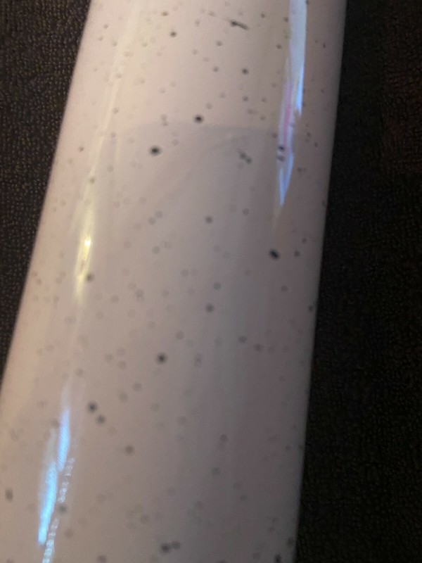 THE BAKESHOP MASTERCLASS PINK BLACK SPECKLED ROLLING PIN " LONG WOODEN HANDLES gallery