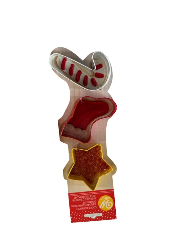 Wilton Cookie Cutter Christmas Star Stocking Candy Cane gallery