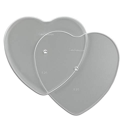 – 2-8.25” Heart Shaped Clear ¼” Acrylic Disks – 1 Set, 2-8.25 Inch Disks