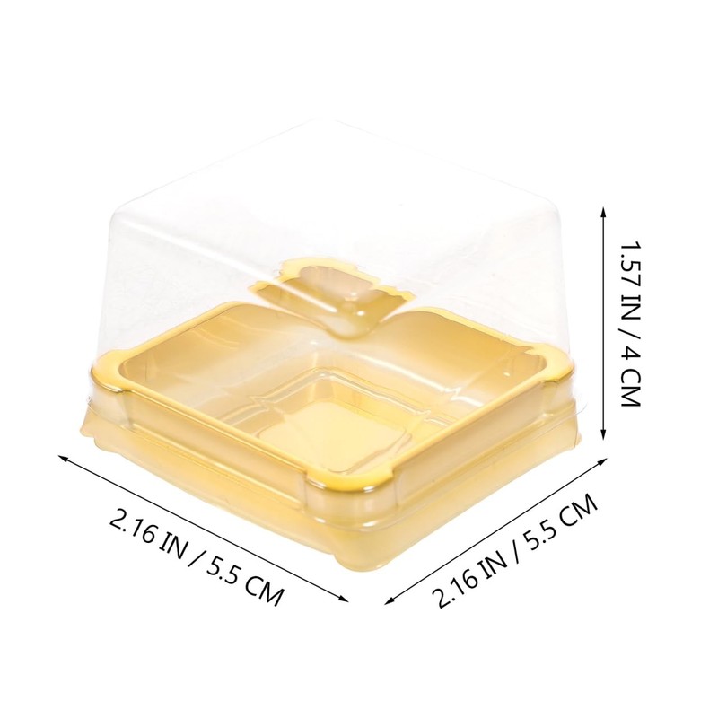 Housoutil Square Mini Cake Boxes 50 Pack Clear Plastic Food Storage Container... gallery