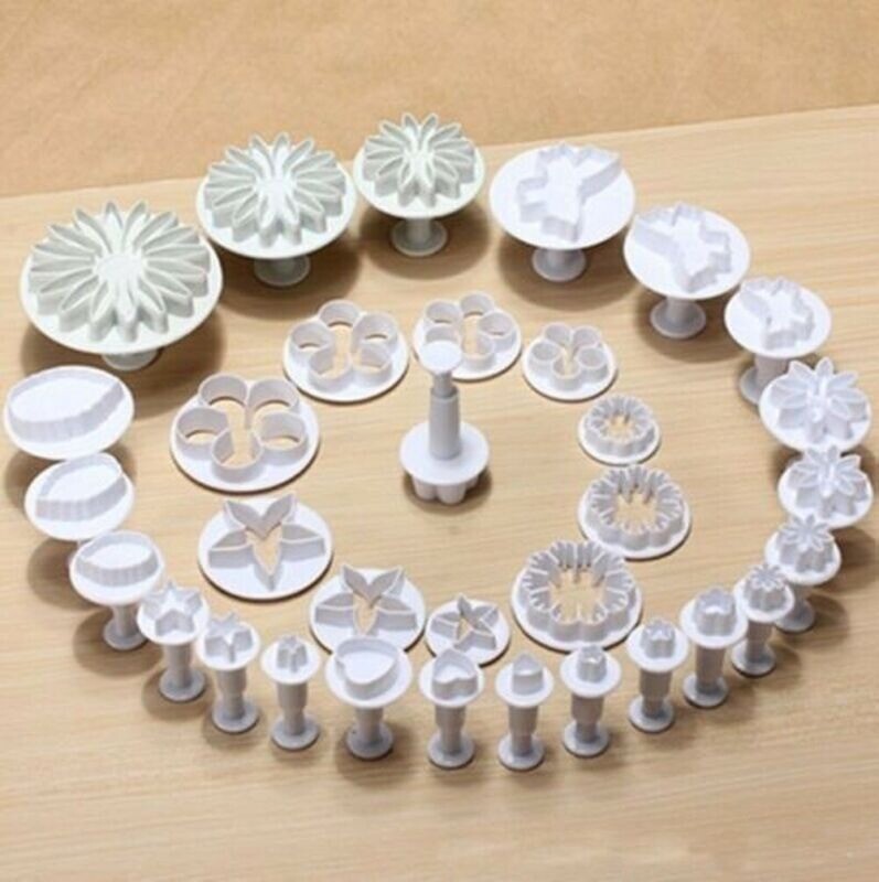 33pcs Plunger Fondant Cutter Cake Tools Cookie Mold Biscuit Mould 3D Bake ware gallery