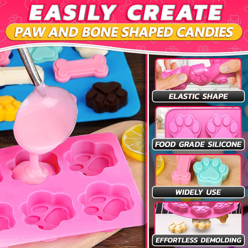2 Pcs Dog Treat Molds Silicone – Frozen Dog Treat Molds for Baking and Freezing gallery
