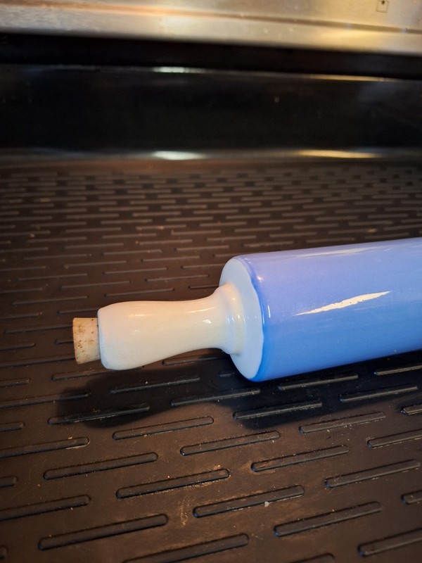 Vintage Ceramic Rolling Pin with Water Filling & Cork 15.25 Long 2.5 Wide gallery