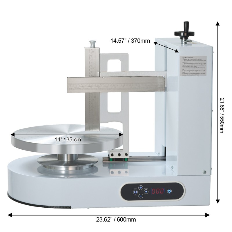 Uimoso Automatic Cake Icing Machine for Cakes Ranging from 6" to 14" - White gallery