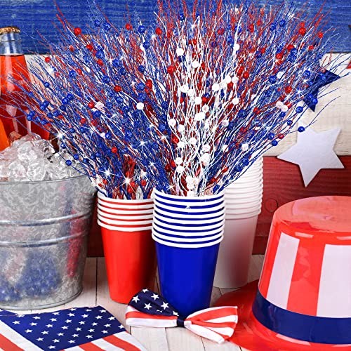 32 Pack 4th of July Centerpiece Decoration Red White Blue Red, Blue, White gallery