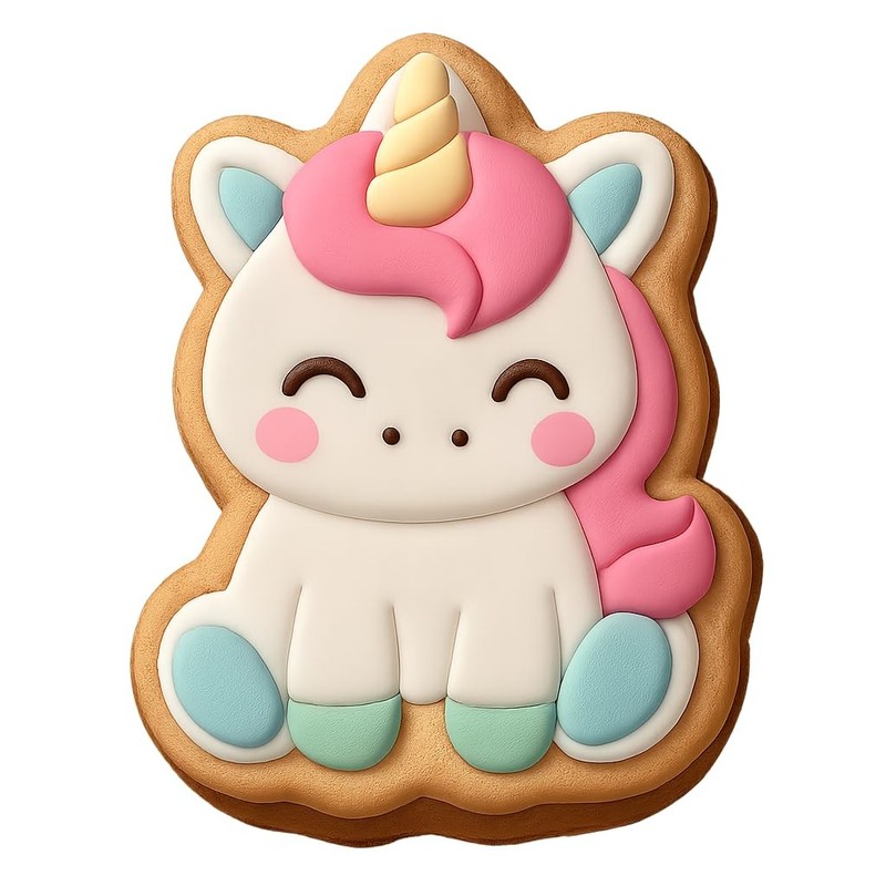 Unicorn Plushy Cookie Cutter & Stamp - 3.2x4 gallery