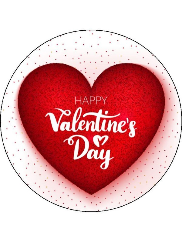 Valentine’s Day Cake Topper Edible Wafer Valentines Cake Decorations (3 Sizes)