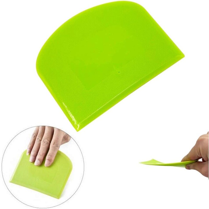 Food Safe Plastic Dough Scraper Set Multipurpose Kitchen Tool 2 Pieces New gallery