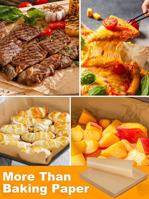 200 Pcs Unbleached Parchment Paper Sheets 12x12 Inch, Non-Stick Baking Paper for gallery